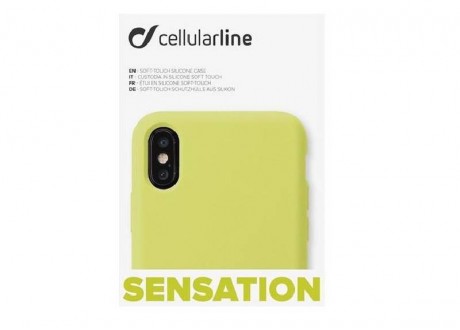 Cover IPhone Xs Max Cellularline Sensation - Verde lime