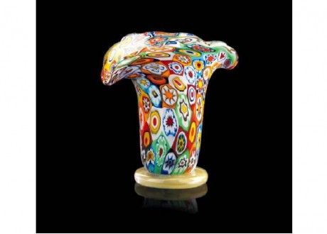 Vaso in Vetro di Murano con murrine