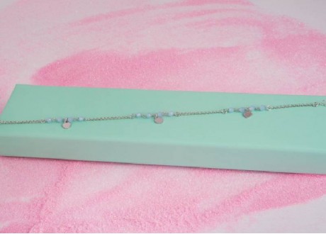 Cavigliera in argento "Light Blue"