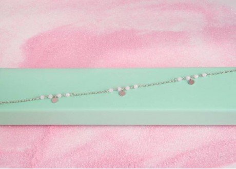 Cavigliera in argento "Pink"